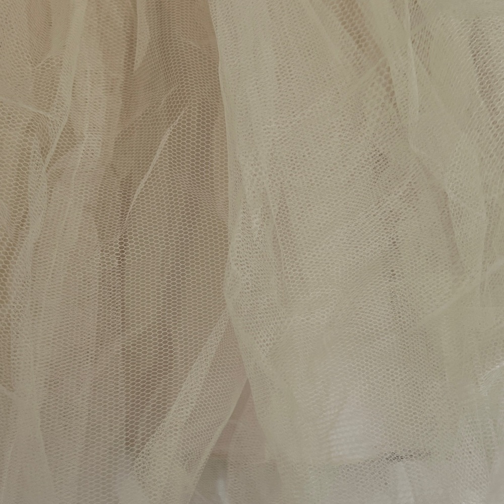 Vintage Elegant Cream A-Line layered Tulle petticoat Full Skirt waist 26" - Picture 9 of 17